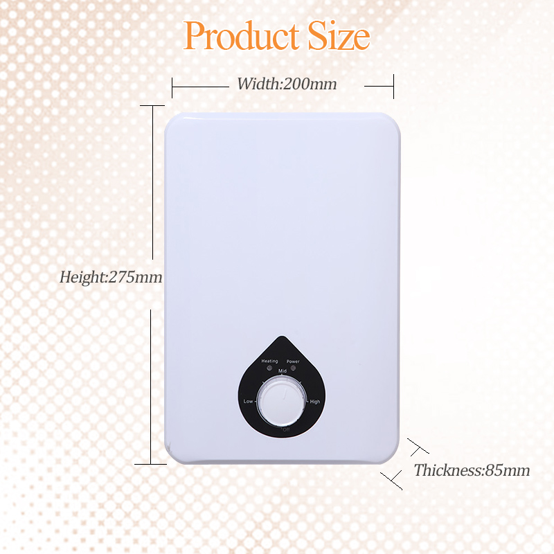 Kitchen room point of use electric instant tankless water heater KA55Ec