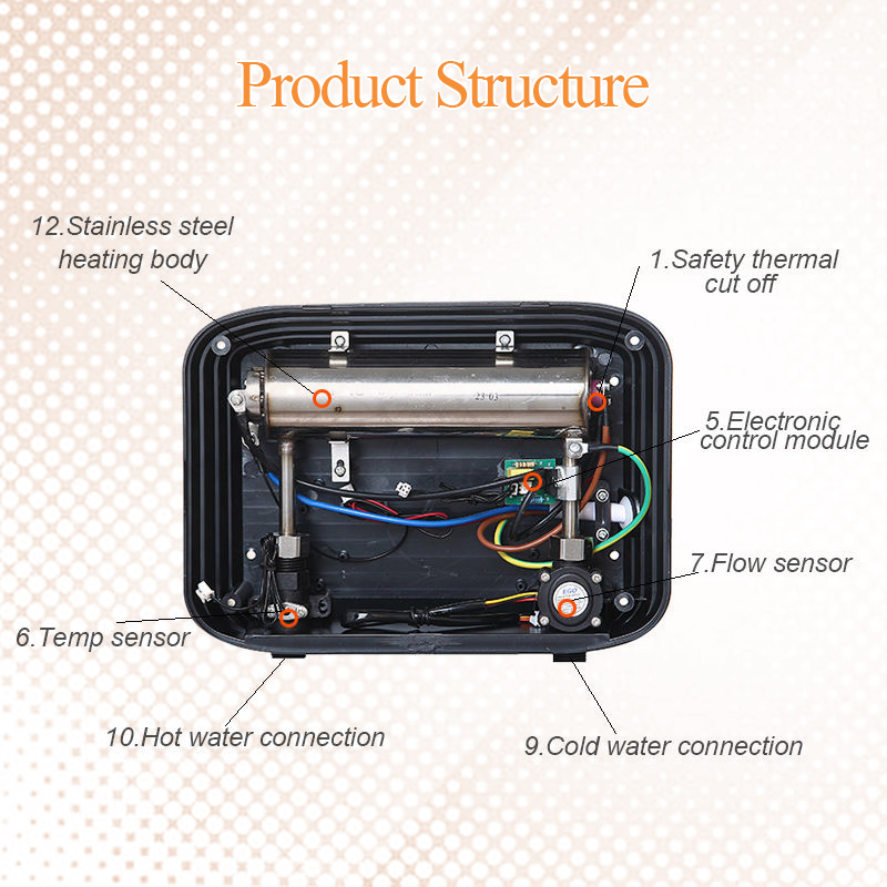 Kitchen room point of use electric instant tankless water heater KA55Ea