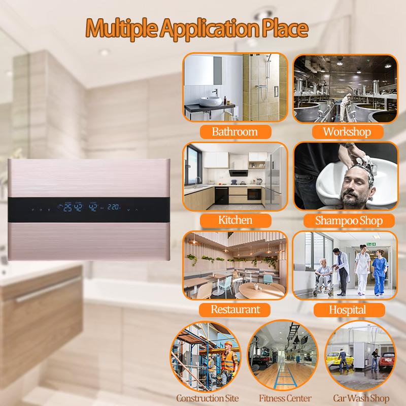 bathroom electric instant tankless water heater with aluminium cast heating tube