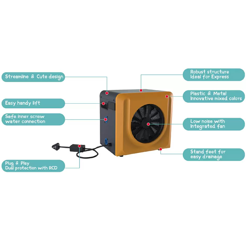 3-5kw Heating and Cooling Mini Swimming Pool Air Source Water Heater Boiler Air To Water Heat Pump Water Heater SY-TB1