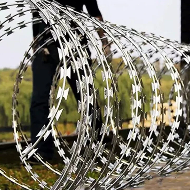 Square Razor Barb Wire BTO-16 Razor Barbed Wire-SHANDONG HONGSHENG STEEL CO. LTD