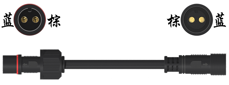 Waterproof plug small head straight