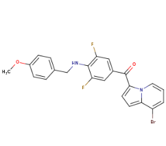 (8-Bromoindolizin-3-yl)(3,5-difluoro-4-((4-methoxybenzyl)amino)phenyl)methanone