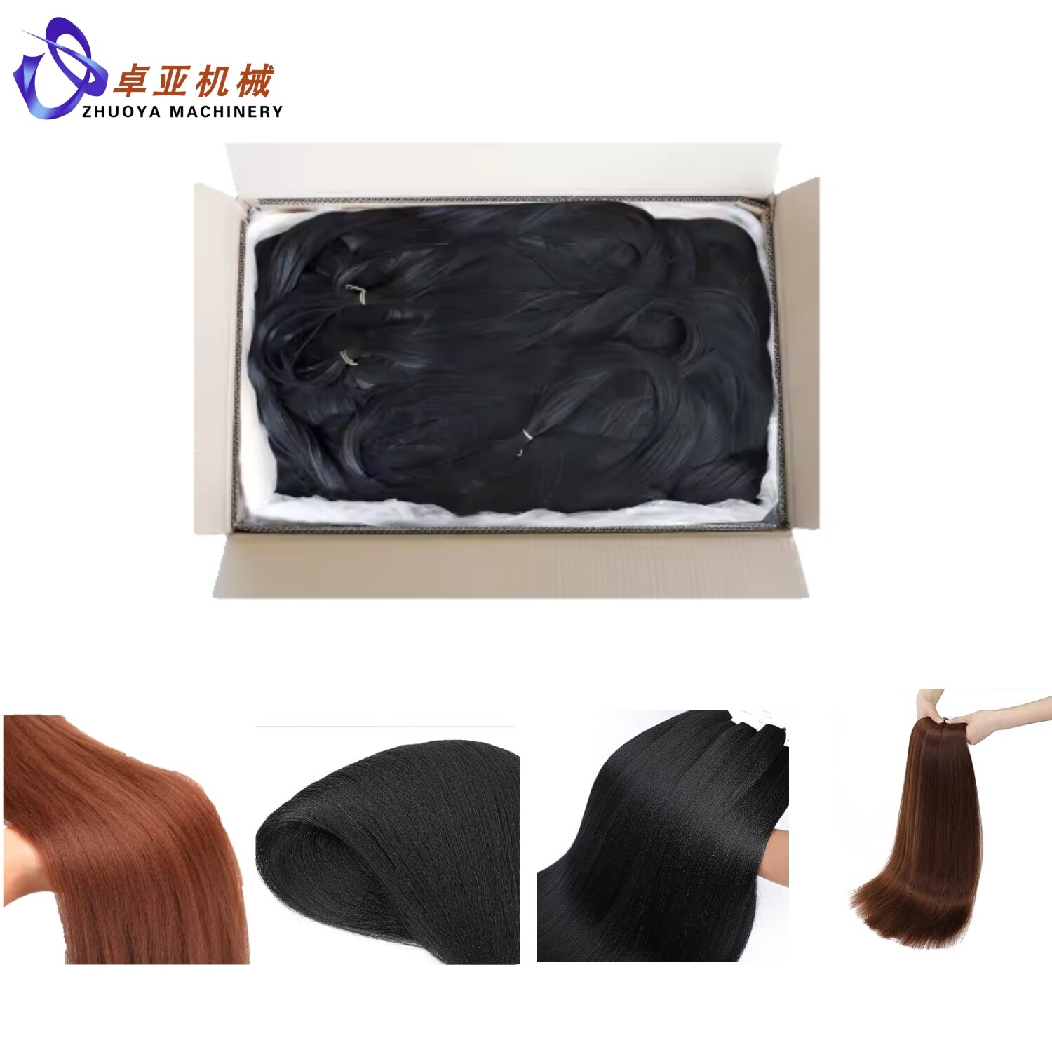 Pre-stretched Synthetic hair fiber 