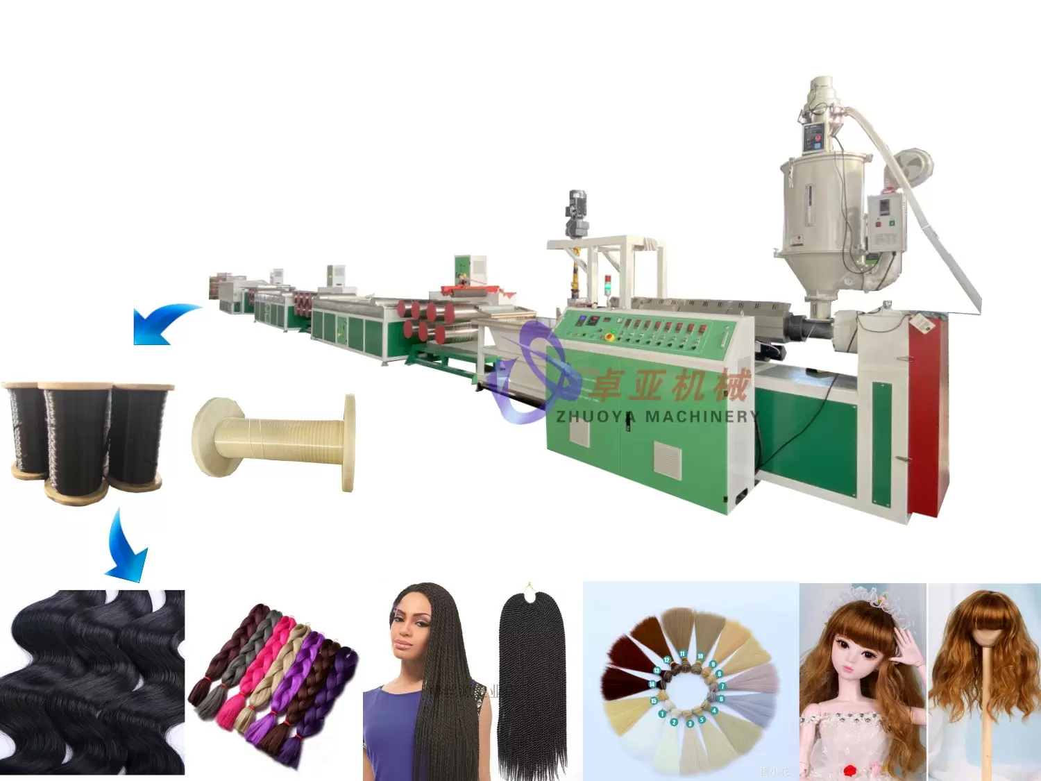 Plastic Broom Filament Extruder Machine