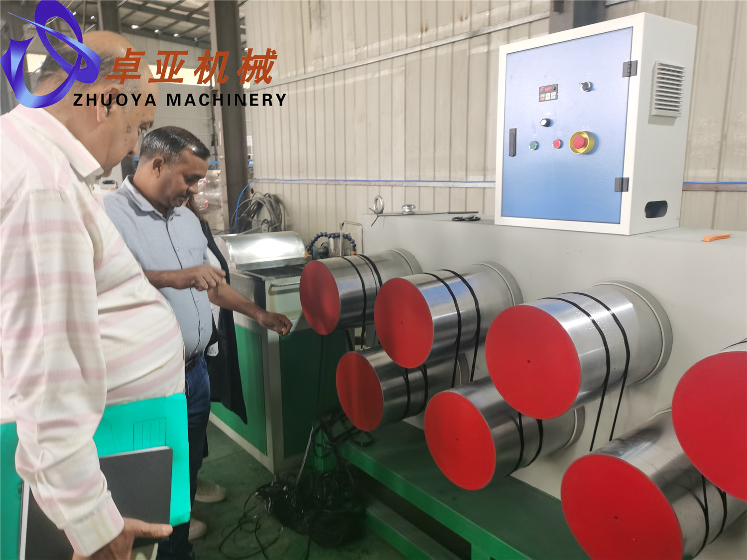 Kenya Customer Came for Synthetic Hair Filament Machine Inspection