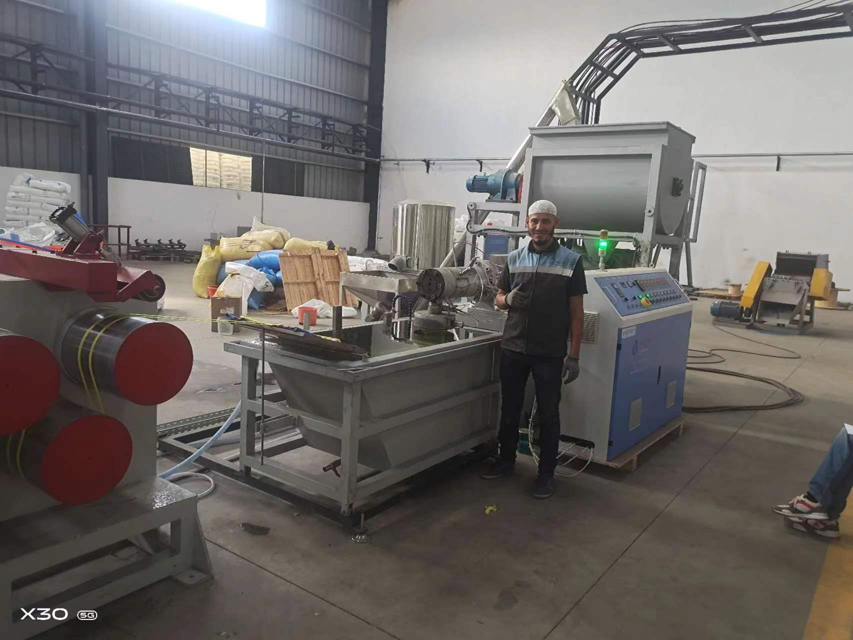 Engineer successfully completed the installation and commissioning in Morocco customer's factory