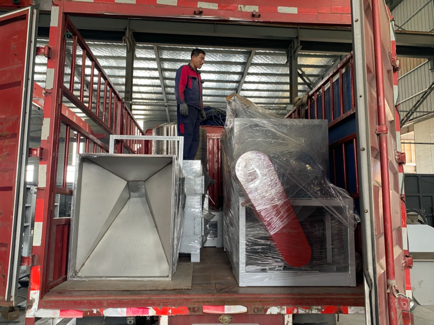 PET broom and brush filament machine loaded for another Morocco customer