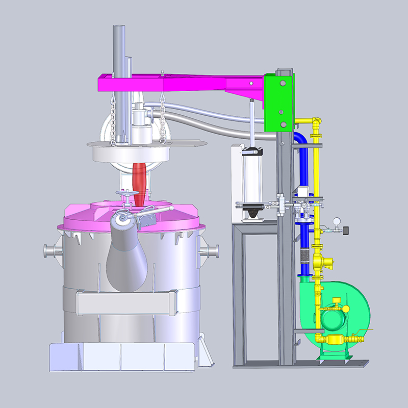 Equipo de precalentamiento de cuchara de transferencia de succión al vacío