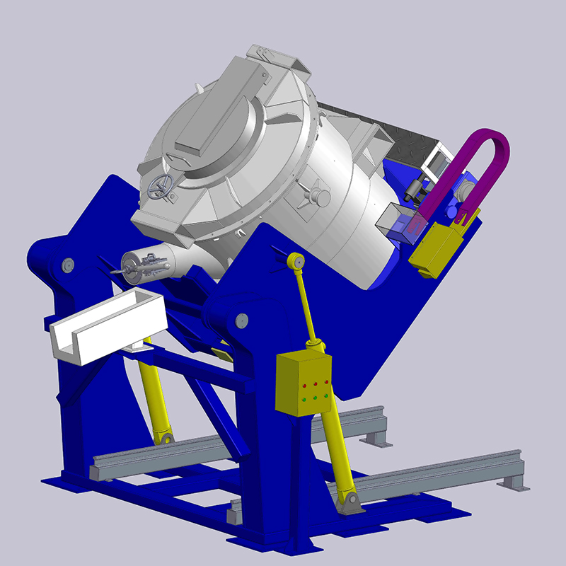 Dispositivo de inclinación hidráulica de cucharón de transferencia de succión al vacío