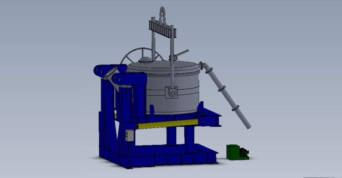 Vacuum Suction Transfer Ladle Hydraulic Tilting De