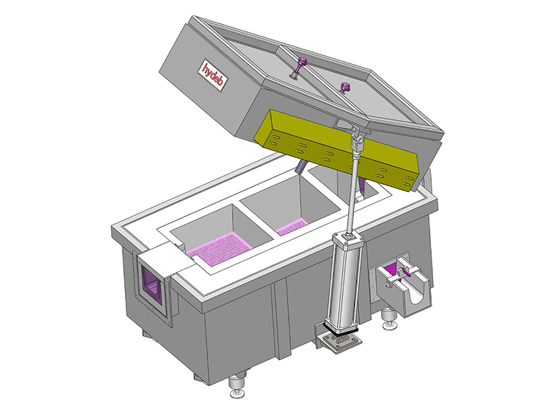 Caja de filtración tipo placa