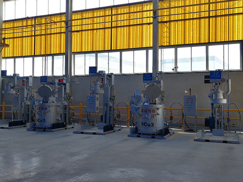 Оборудование для предварительного нагрева разгрузочного ковша для расплавленного алюминия с газовым обогревом