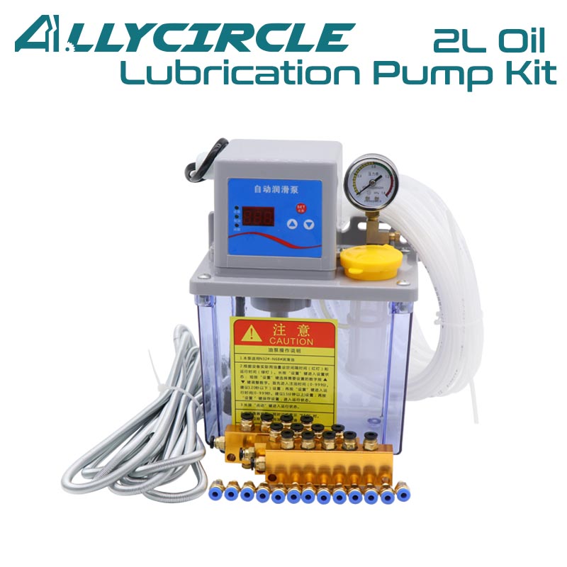 2L Lubrication Pump Kit with Pressure Gauge