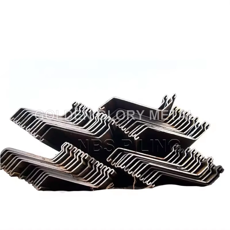 Factory price cold formed Z type and U type metal sheet piling steel sheet pile for sale