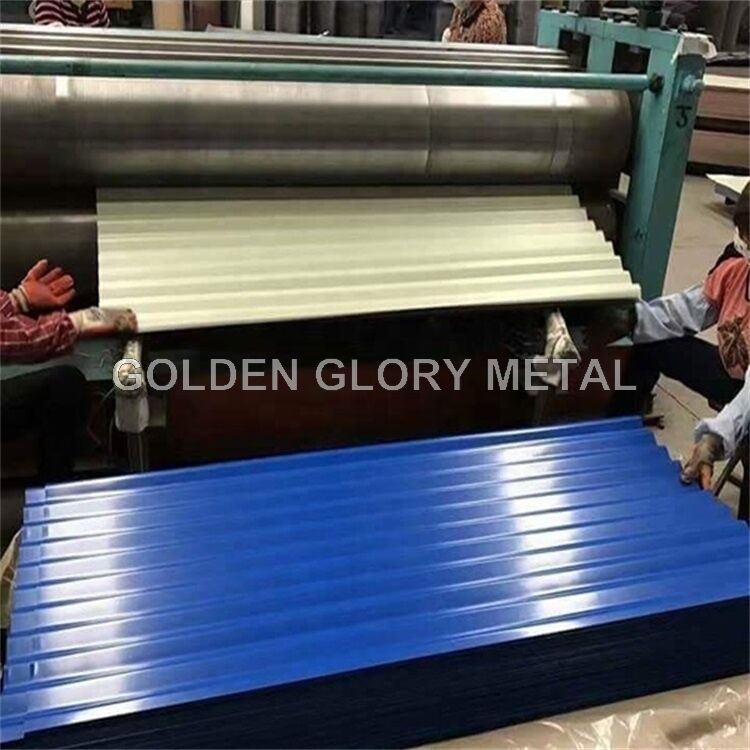 PPGI color coated corrugated roofing sheet prepainted galvanized steel roofing sheet for house panel used construction building