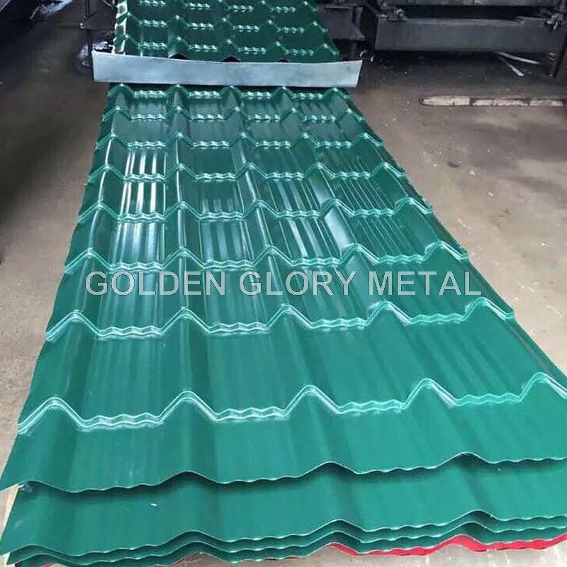 PPGI color coated corrugated roofing sheet prepainted galvanized steel roofing sheet for house panel used construction building