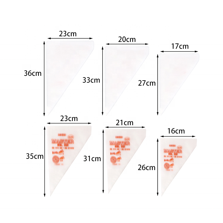 Disposable pastry piping bags