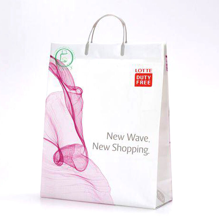 Premium Plastic HDPE Tote Shopping Bag with Custom Logo