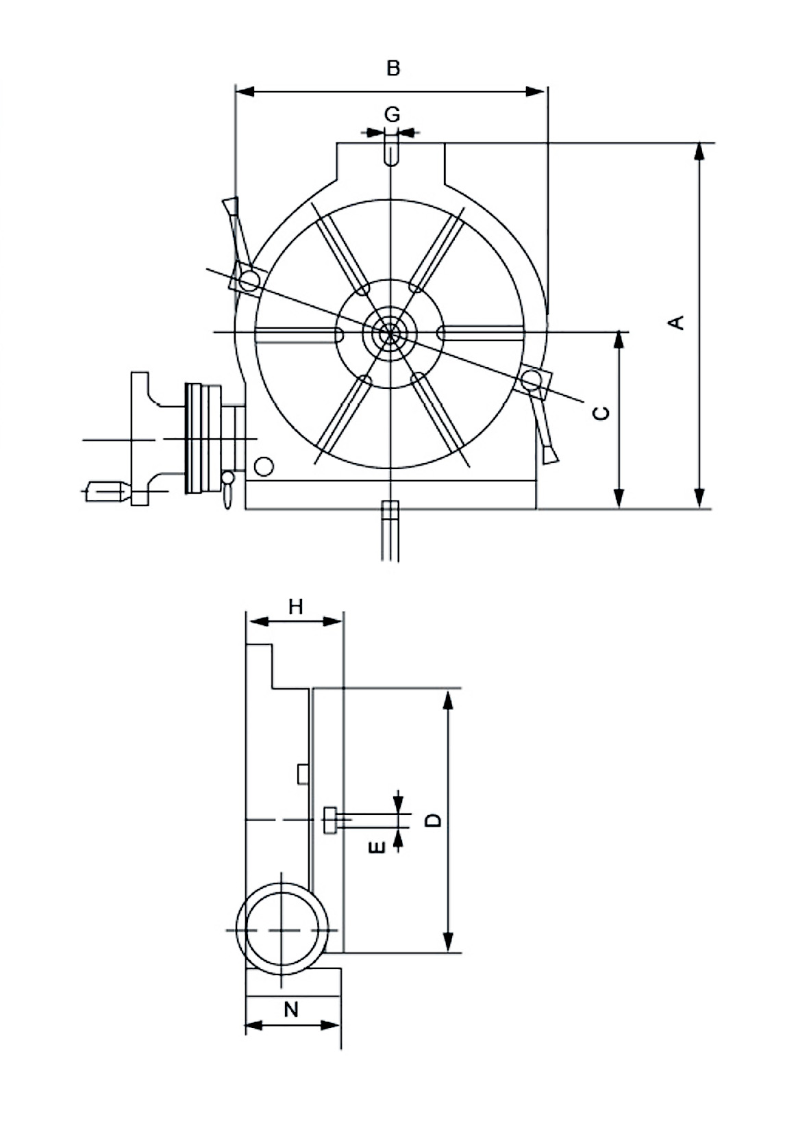 Horizontal/Vertical rotary table-HV