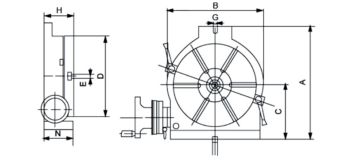 Horizontal/Vertical rotary table-HV