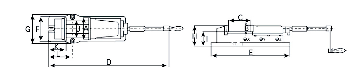 Hydraulic power machine vise-VH