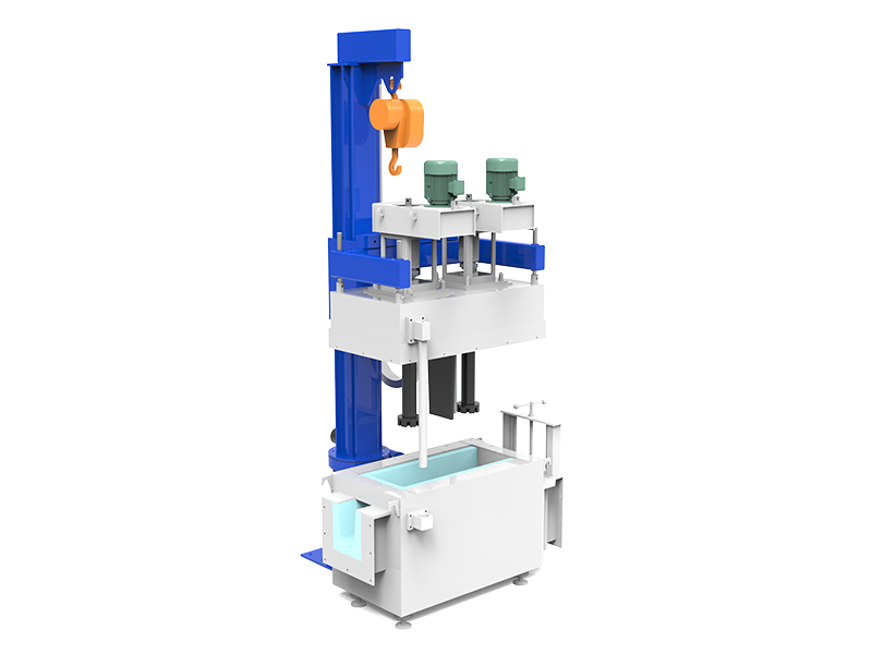 Flow-through in-line degassing equipment