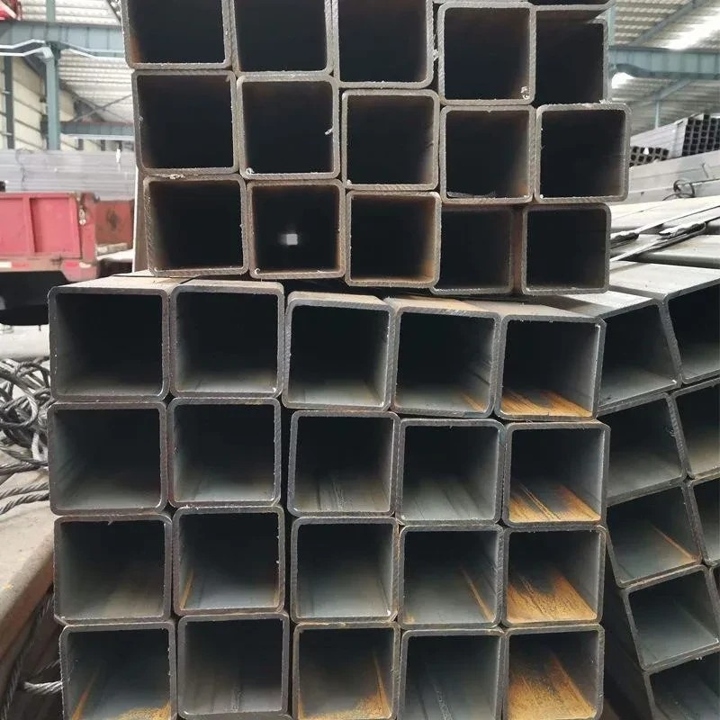 Stocking Q355b Black Seamless Square Rectangular Tube Q345b Cold Drawn Right Angle Aquare Flat Tube