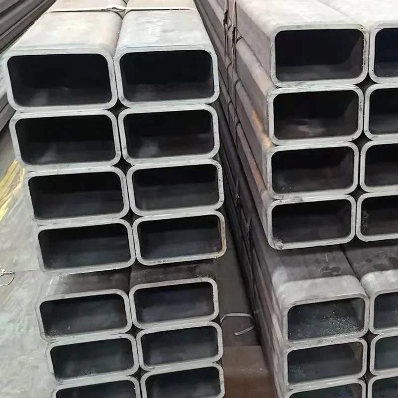Stocking Q355b Black Seamless Square Rectangular Tube Q345b Cold Drawn Right Angle Aquare Flat Tube