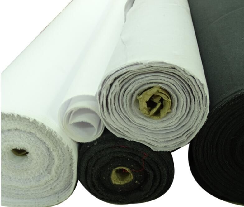 Supply Oxford interlining thickened interlining black, white and gray environmental clothing interlining Oxford resin heavy lining