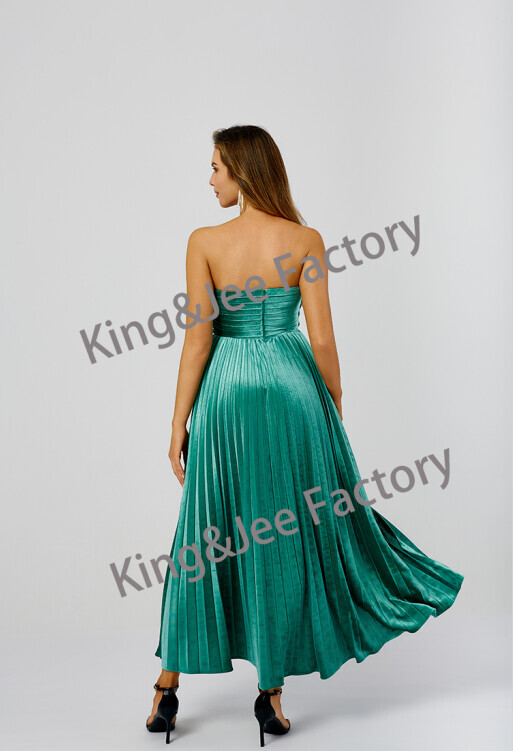 Velvet Pleated Dress