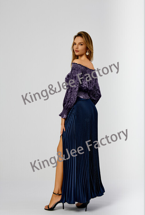 Velvet Pleated Dress