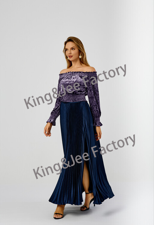 Velvet Pleated Dress