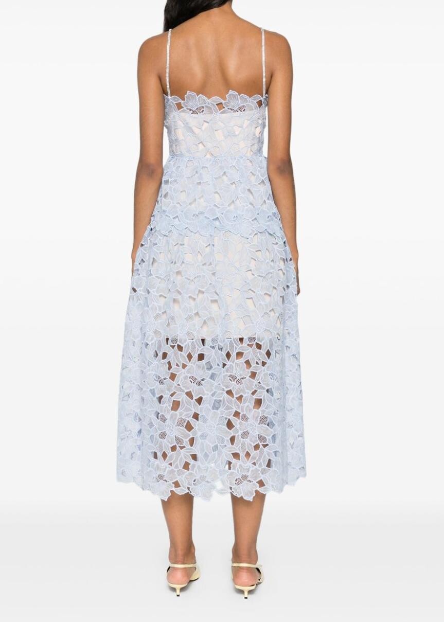 Women's Embroidered Cotton Midi Dress