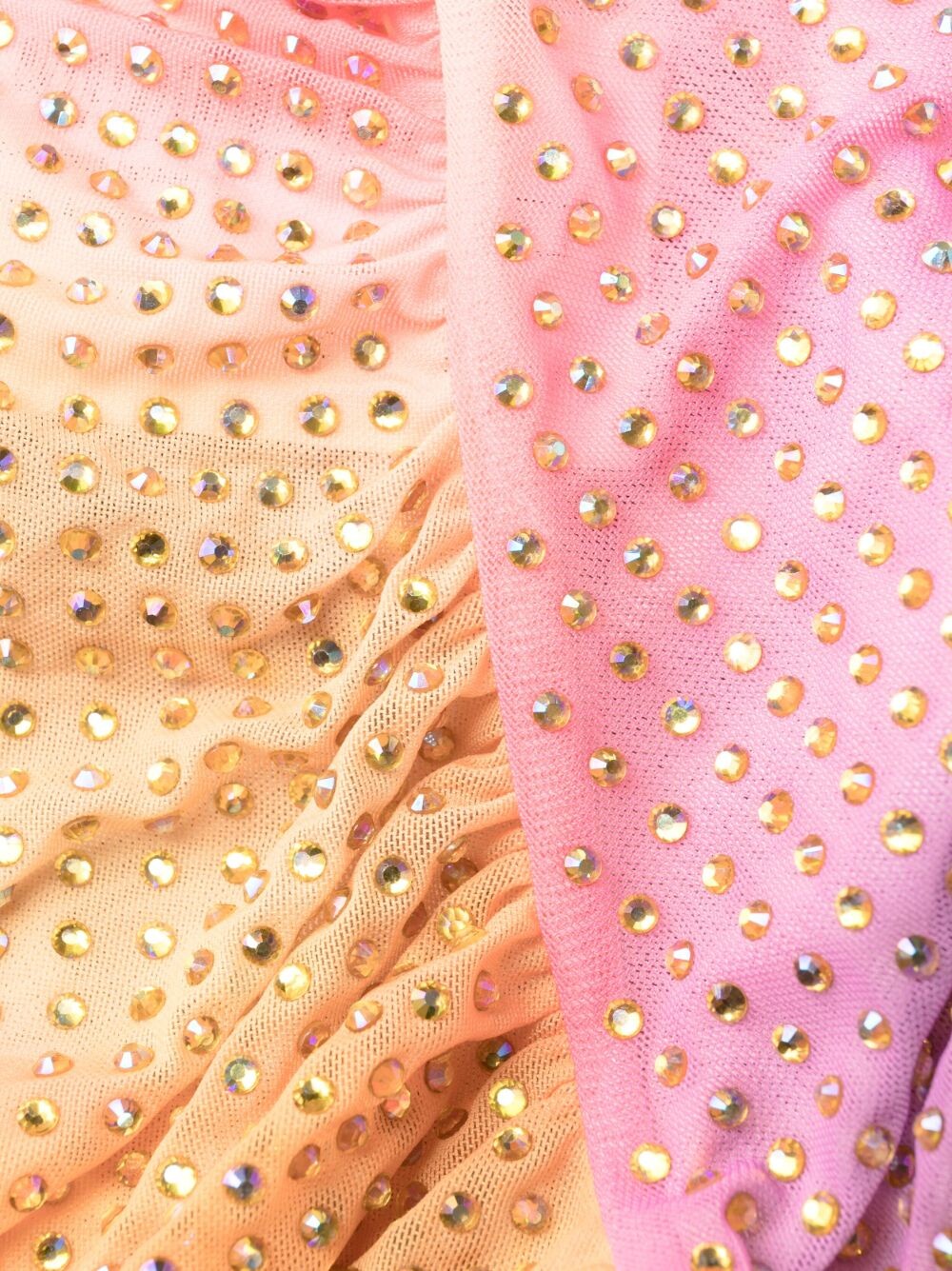 Rhinestone embellished one-shoulder dress