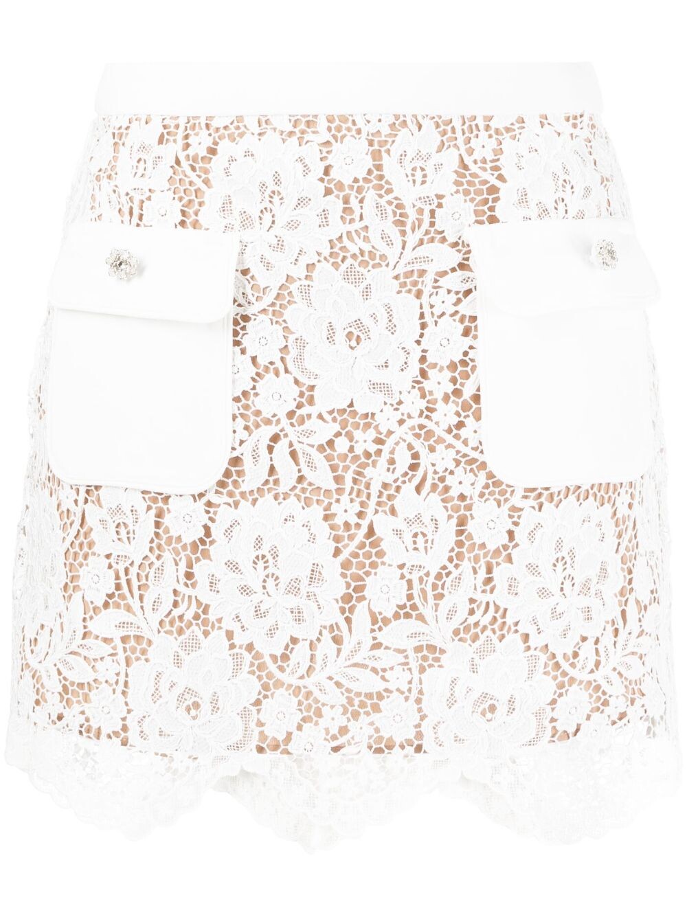 Floral Lace Mini Skirt