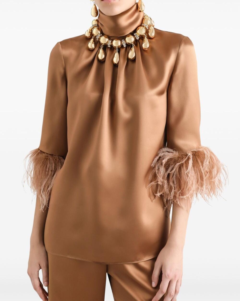 Feathered hem Tops