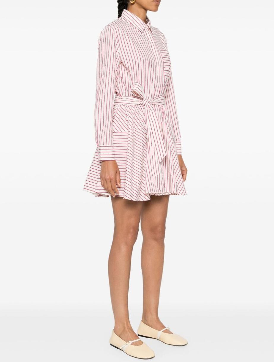 Rhinestone-embellished striped mini dress