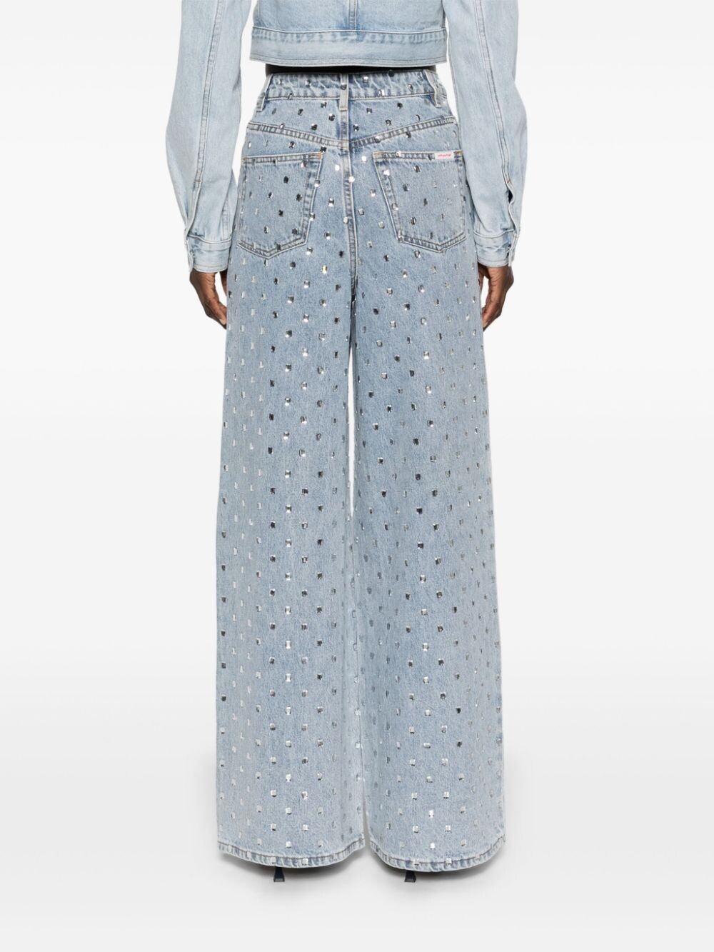 High Waist Wide Leg Denim Pants