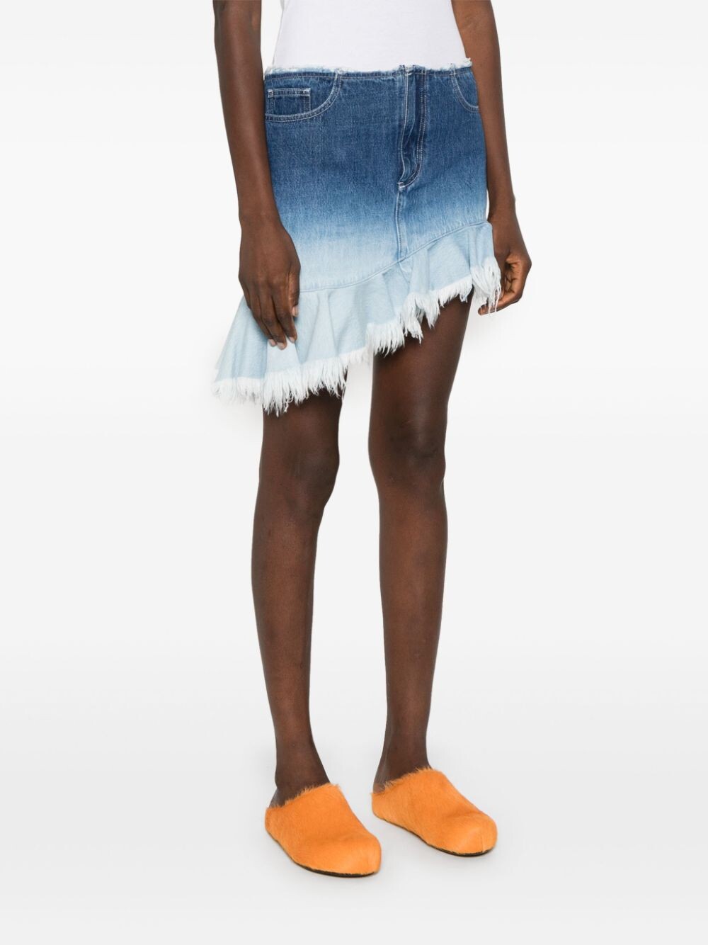 Ombre Denim Mini Skirt