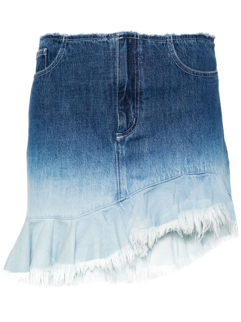 Ombre Denim Mini Skirt