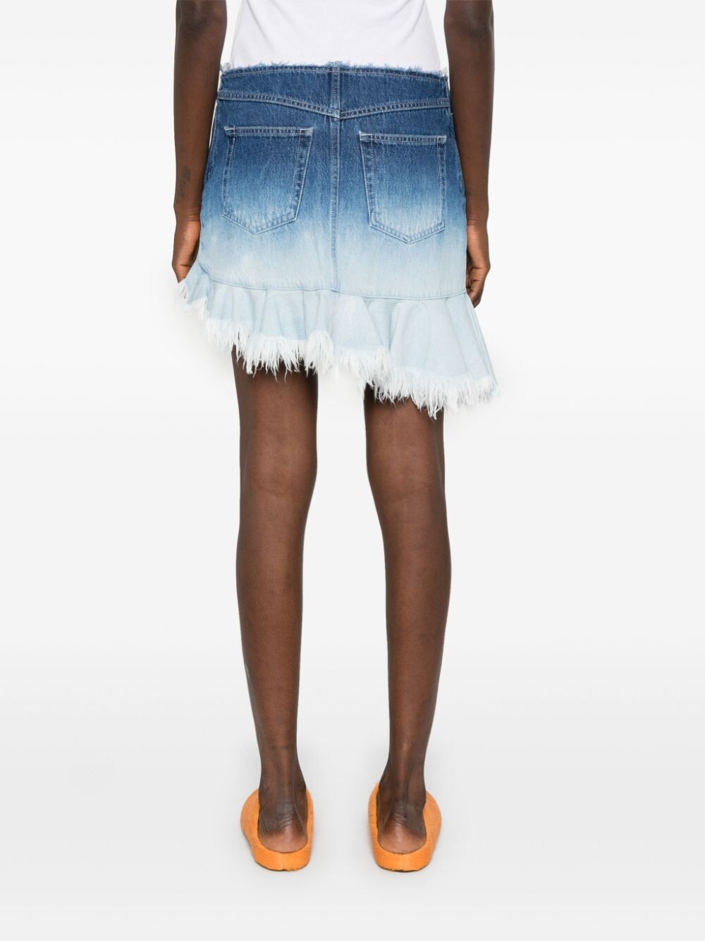 Ombre Denim Mini Skirt