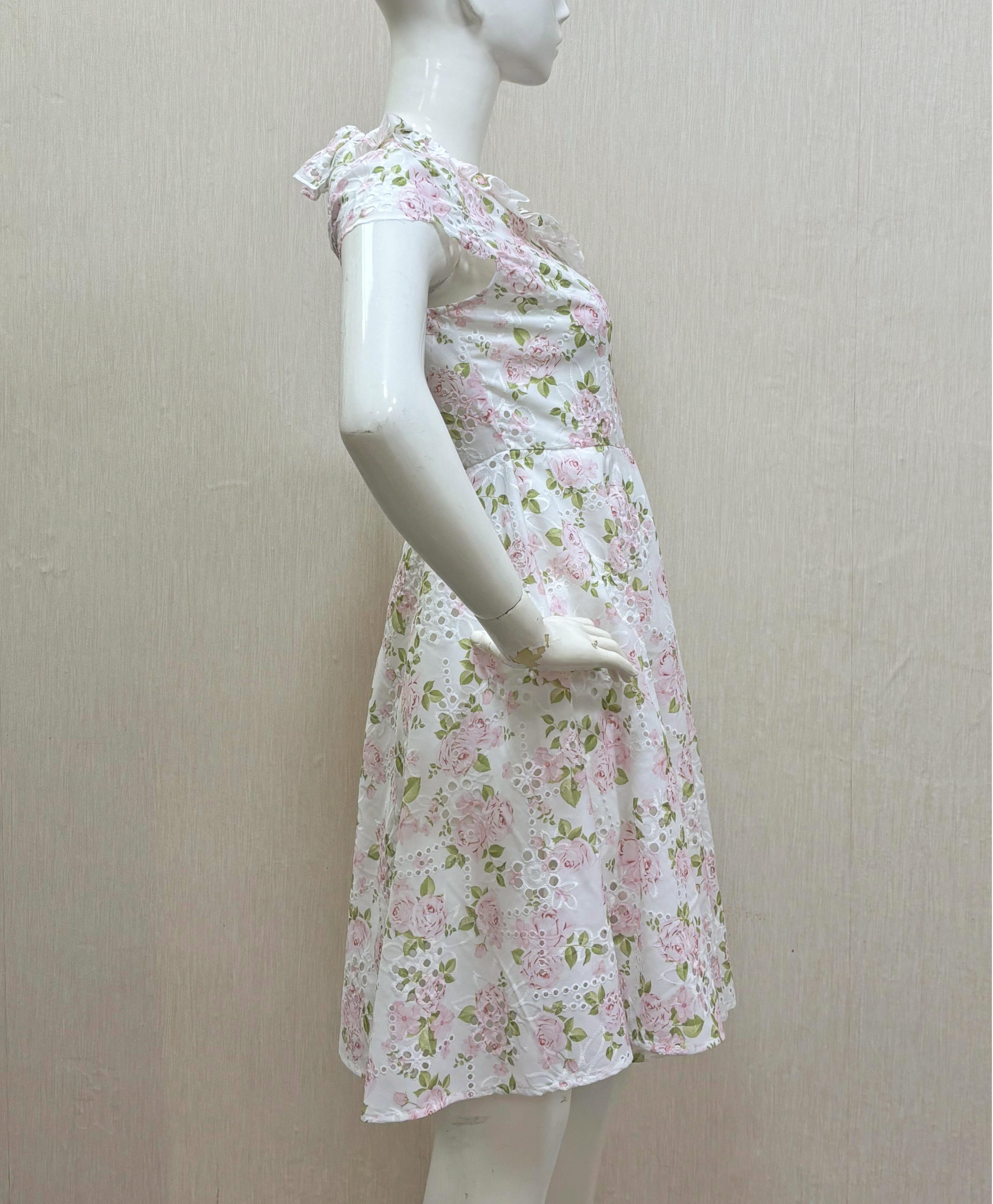 SS25 New Printed Lace Cotton Skirt