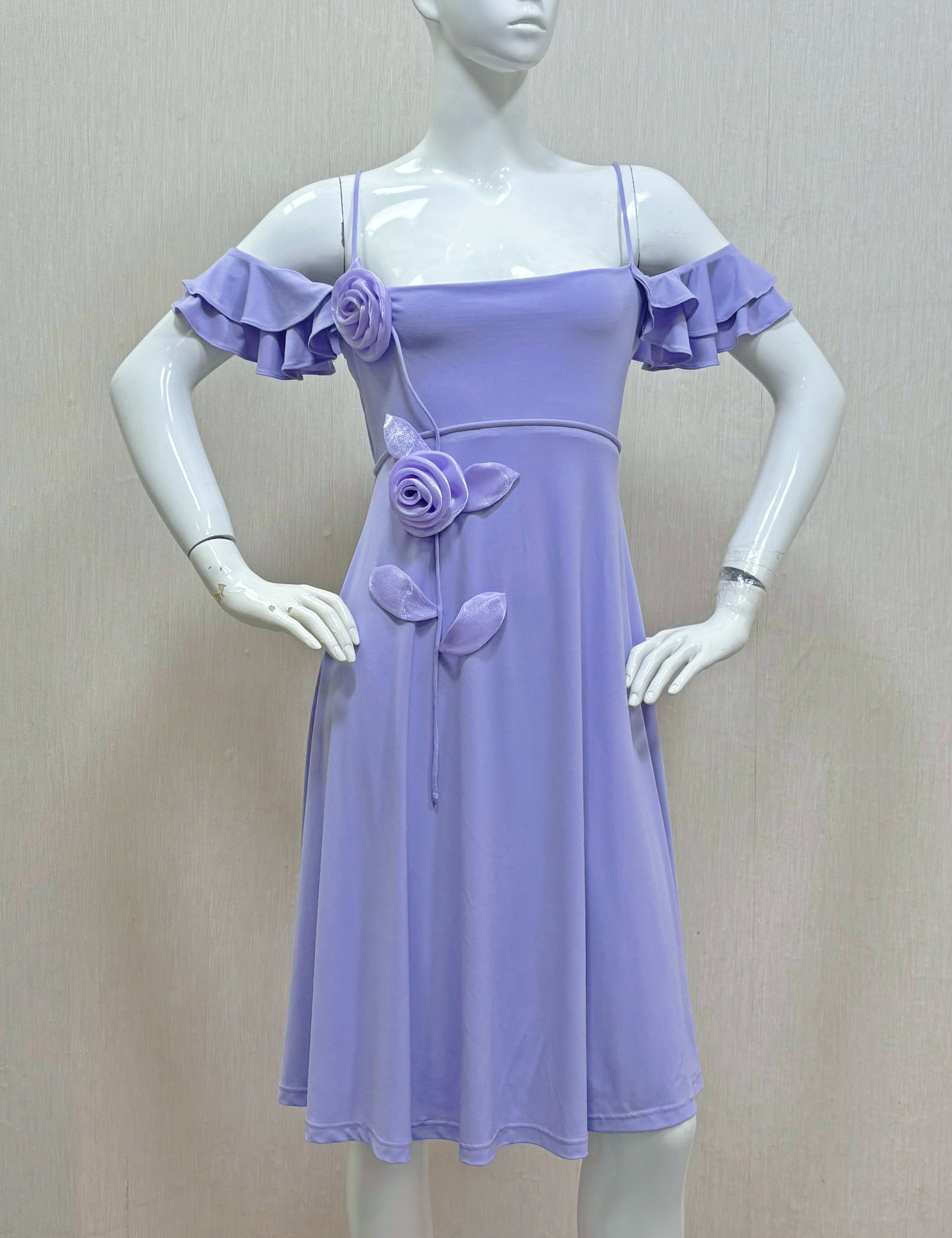 SS25 Women's fashion Sleeves Ruffled Mini Dress