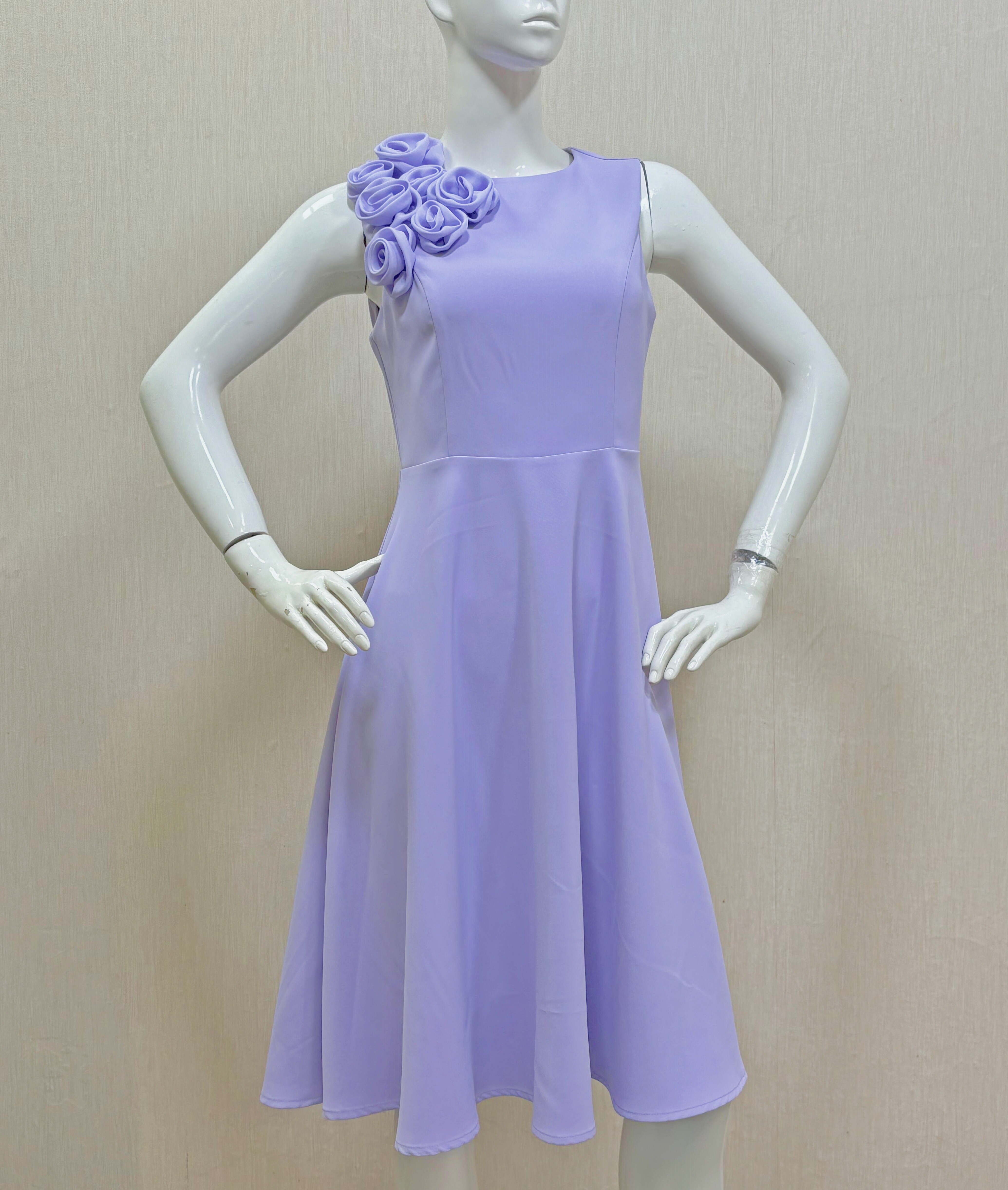 SS25 Women's Rose Decorated Mini Dress
