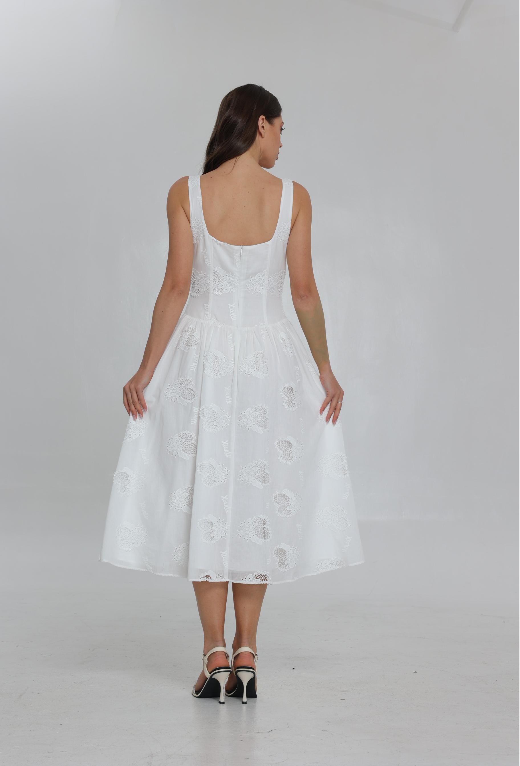 SS25 Women's Fashion Embroidery Maxi Dress