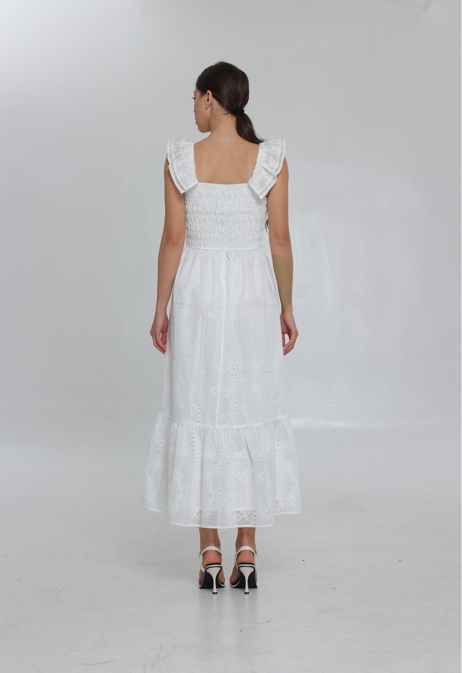 SS25 Women's Embroidery Maxi Dress