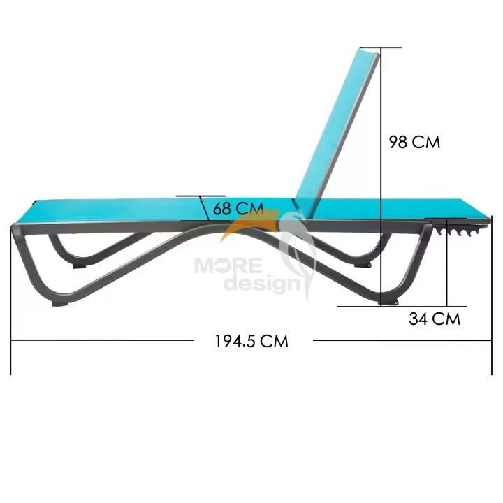 Stainless Steel beach sunbed-MD-BPS0013