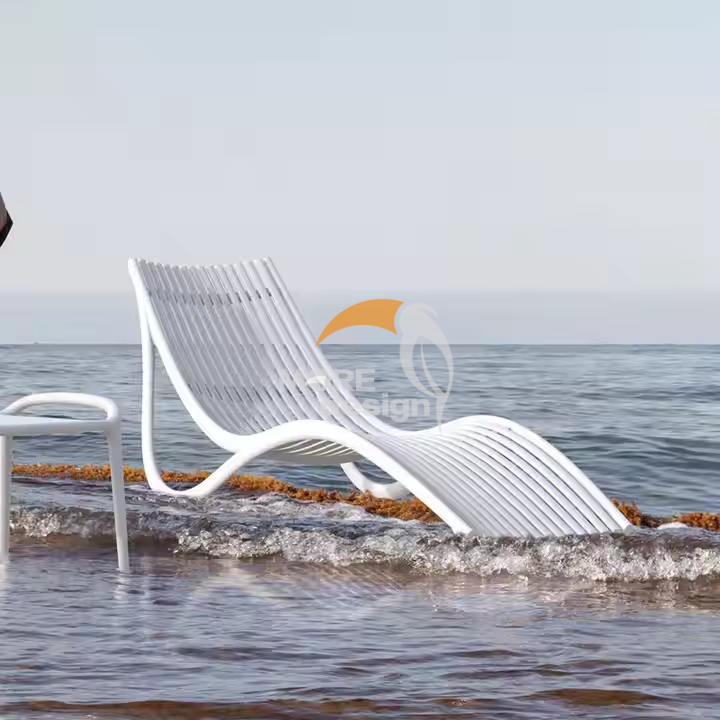 Stainless steel beach sunbed-MD-BPS0048