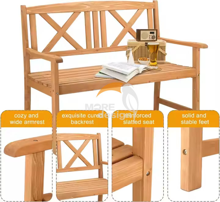 Wooden garden bench-MD-GB0007